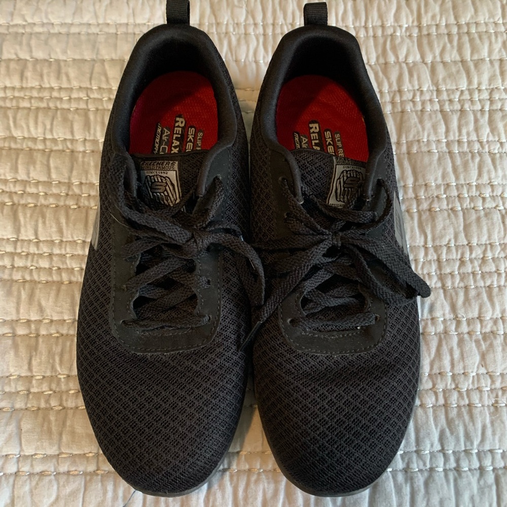 Sketchers Work Slip Resistant Relaxed Fit Air-Cooled Memory Foam Sneakers EUC